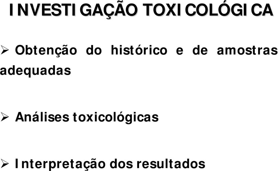 amostras adequadas Análises