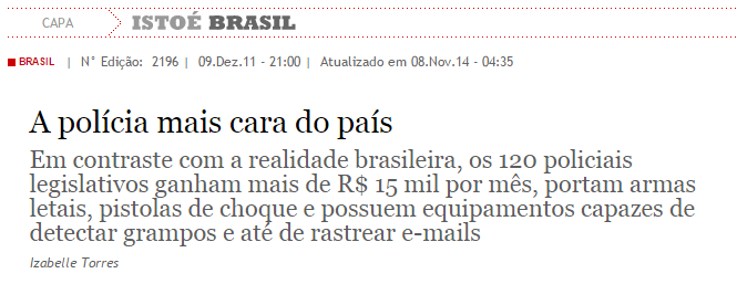 Polícia do Senado, não é