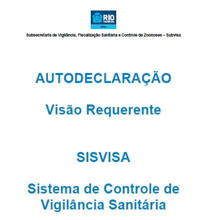 Manual do SISVISA Visão Requerente http://www.rio.rj.