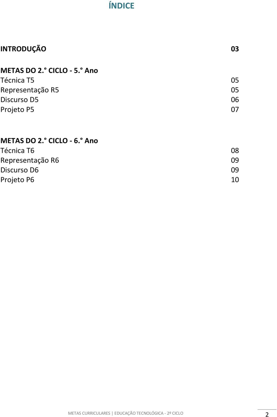 06 Projeto P5 07 METAS DO 2. CICLO - 6.