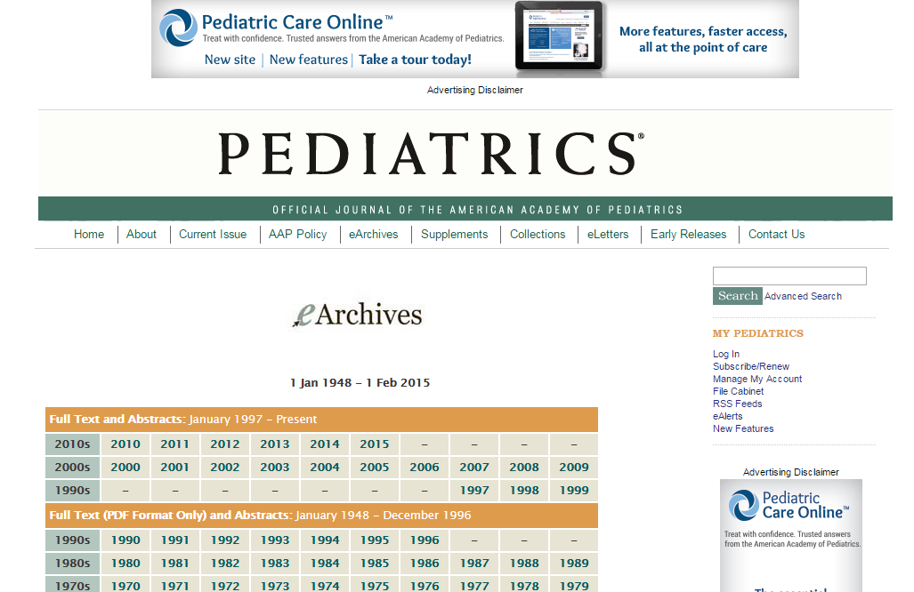 Pediatrics, 2013,
