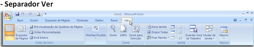 O botão do Office Do lado esquerdo do friso do Excel, está um botão de forma circular com o símbolo do Office. É neste que se agrupam muitas funcionalidades, tais como Abrir, Guardar, Imprimir, etc.