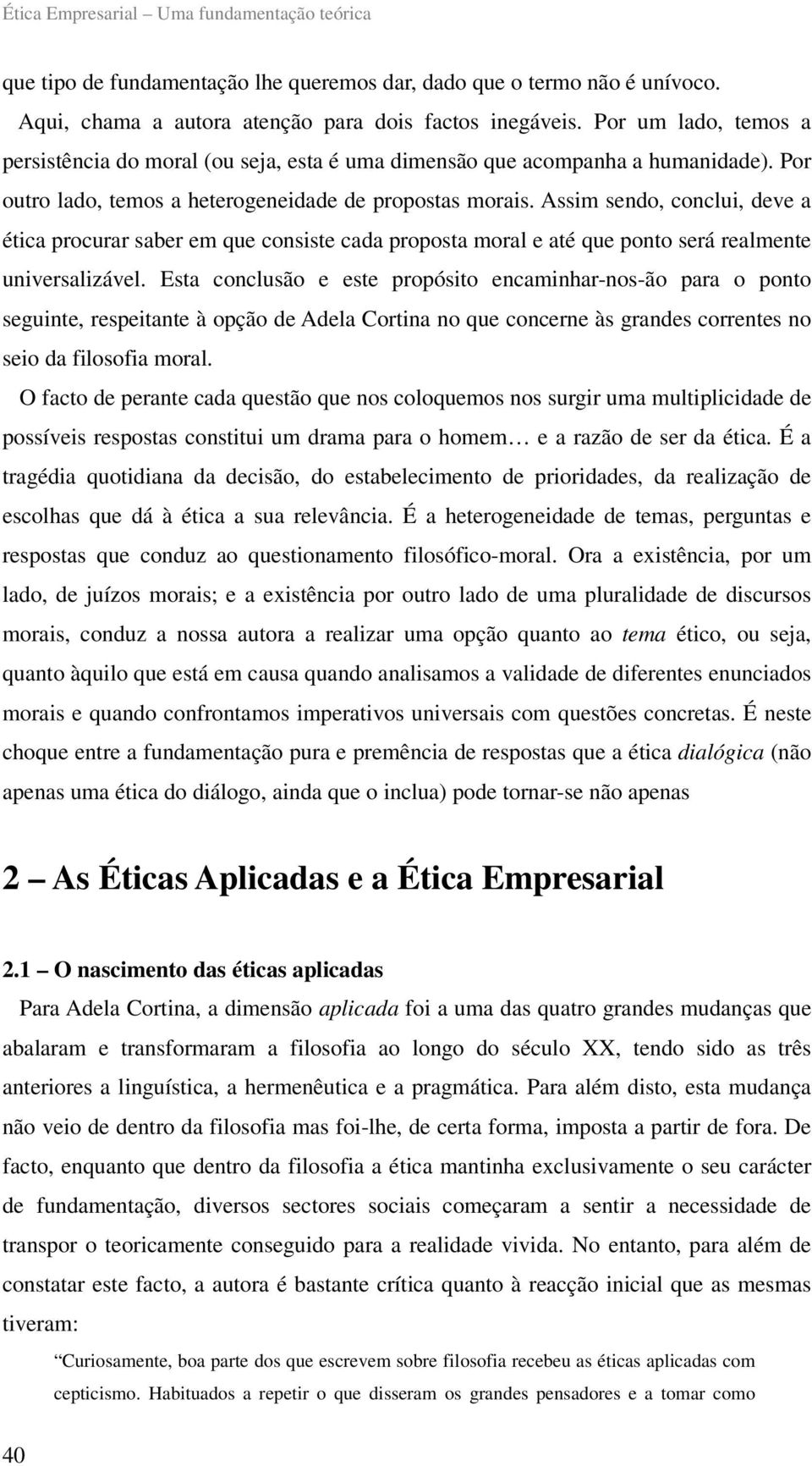II Da Filosofia Moral à Ética Empresarial - PDF Download grátis