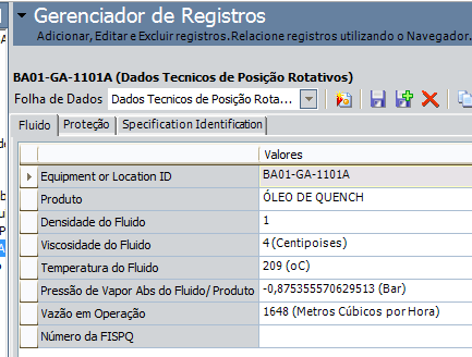 CARACTERÍSTICAS E DADOS TÉCNICOS Dados Técnicos de Equipamentos e Locais Dados Técnicos de Locais -