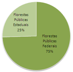 Figura 4. Distribuição das florestas públicas federais e estaduais inseridas no CNFP no ano de 2010 e 2011. 2010 2011 Fonte: SFB (2011).