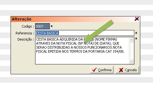 Este símbolo não pode constar em nada que esteja ligado ao pedido. Deste o tipo de produto até as observações da nota.