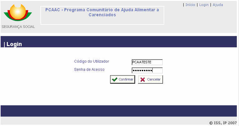 Esta aplicação informática só tem aplicabilidade para as Entidades devidamente certificadas para o Programa (Entidades Mediadoras), pelo que as Instituições devem requerer o código de acesso junto do