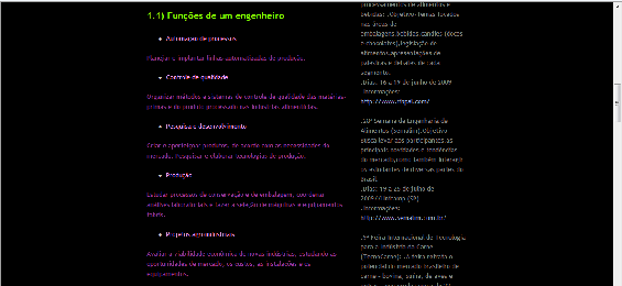 5 Figura 3. Definição de Engenharia de Alimentos O blog foi divulgado inicialmente entre os alunos matriculados na disciplina Introdução a Engenharia de Alimentos.