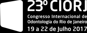 O EVENTO CIORJ 2017 23º Congresso Internacional de Odontologia do Rio de Janeiro. PROMOTORA ASSOCIAÇÃO BRASILEIRA DE ODONTOLOGIA SEÇÃO RIO DE JANEIRO (ABO-RJ) Rua Barão de Sertório, 75 - CEP: 20.
