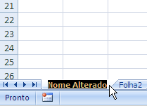 CONCEITOS BÁSICOS Trabalhar com folhas Como já vimos anteriormente, cada ficheiro é um Livro e cada Livro tem várias Folhas. Estas Folhas são a área de trabalho do Excel propriamente dita.