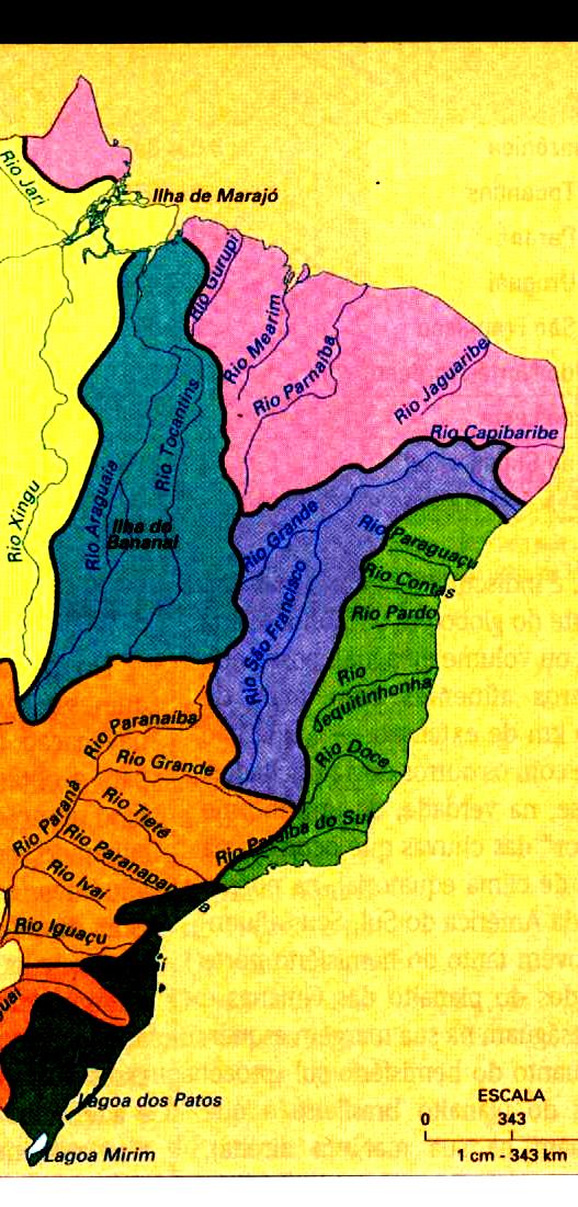 Bacias hidrográficas Bacias Secundárias: Bacia do Norte-Nordeste: Rio Amapá Rio Parnaíba Rio Capiberibe Bacia