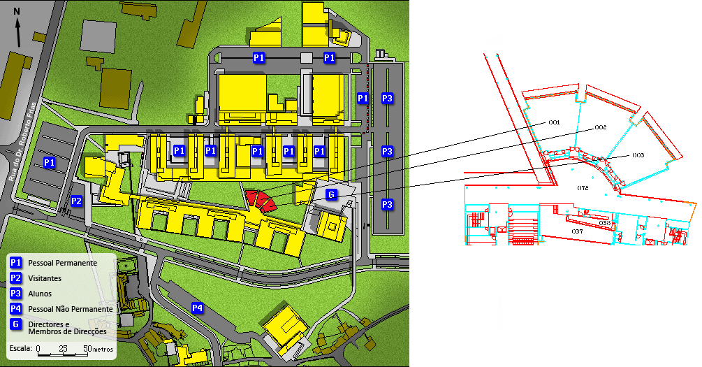 Figura 3.7 Salas de aula da FEUP com sistema Rooftop [48]. Quadro 3.2 Características dos equipamentos tipo Rooftop instalados na FEUP (sobre as salas B001, B002 e B003).
