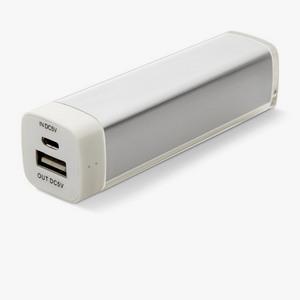 MO8113 Power Bank de 2400mAh, com luz indicadora de funcionamento.