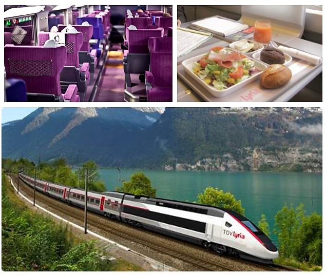 Lausanne & Montreux Riviera Passeio de um dia Uma tarde em Paris Lausanne Paris De Lausanne até Paris em 3 horas e 39 minutos, com o famoso TGV Lyria, o Trem de Grande Velocidade (TGV)