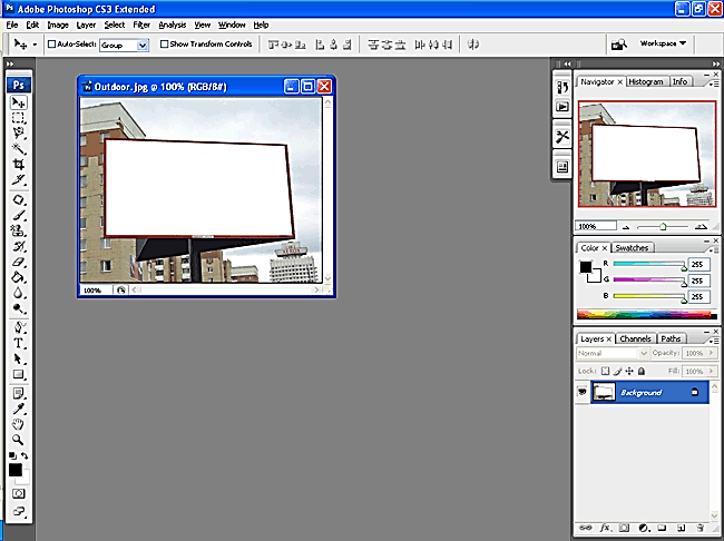 Criando Montagem de 1º Grau Para iniciar o Photoshop CS3, basta clicar no botão Iniciar/Todos os programas/adobe Web Premium CS3 e clicar em Adobe Photoshop CS3.