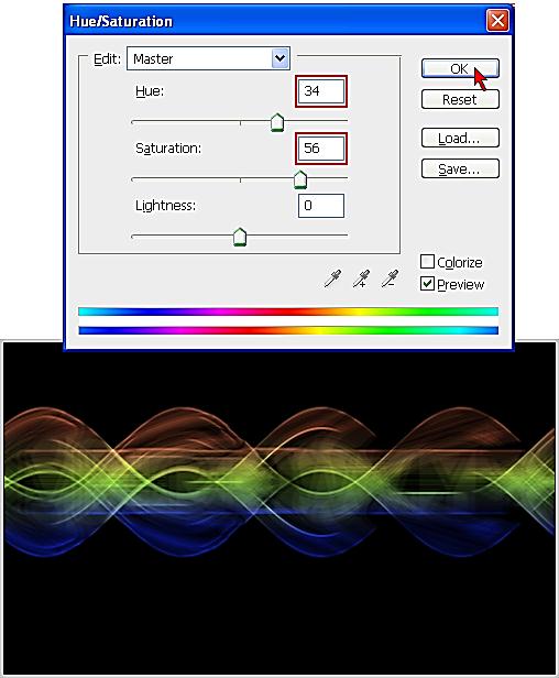 Duplique a layer em que aplicamos o efeito, clique no menu Filter, Distort, opção Waves, defina os