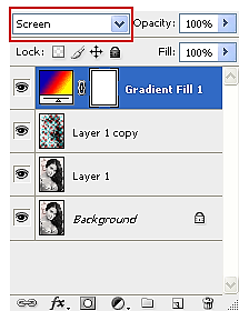 Clique no menu Layer, New Fill Layer, opção Gradient, na janela que se abrir, clique em OK defina os valores abaixo, escolha o gradiente Blue, Red,