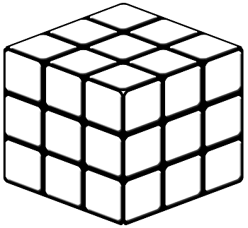 Transforme cada grupo, um por um, pela ferramenta Distort localizada no menu Edit, Transform, opção Distort, para que os 3 quadrados formem um cubo.
