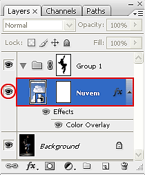 Clique na layer de Color Fill e no menu Layer, opção Delete Layer.