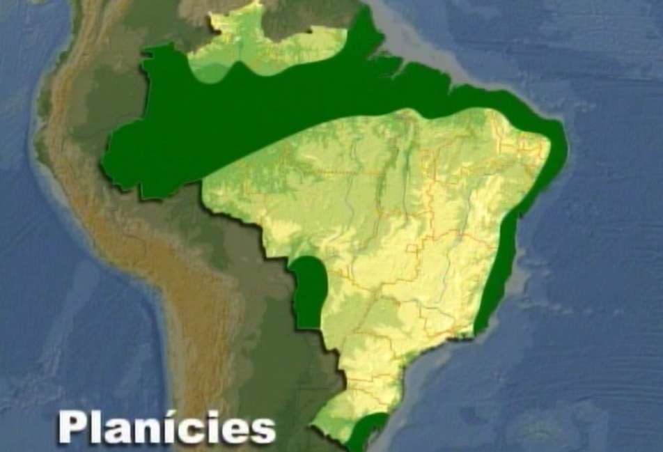 CLASSIFICAÇÃO DE AROLDO DE AZEVEDO É a mais antiga utilizada, dividindo o Brasil em dois planaltos e três planícies.