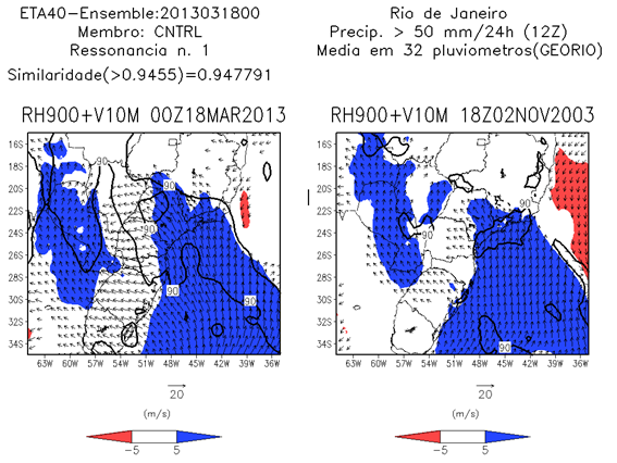 179 Andrade et al.: Evento extremo de chuva no Rio de Janeiro: análise sinótica, previsão.. chuva significativa, o que mostra superestimativa das previsões naquela área.