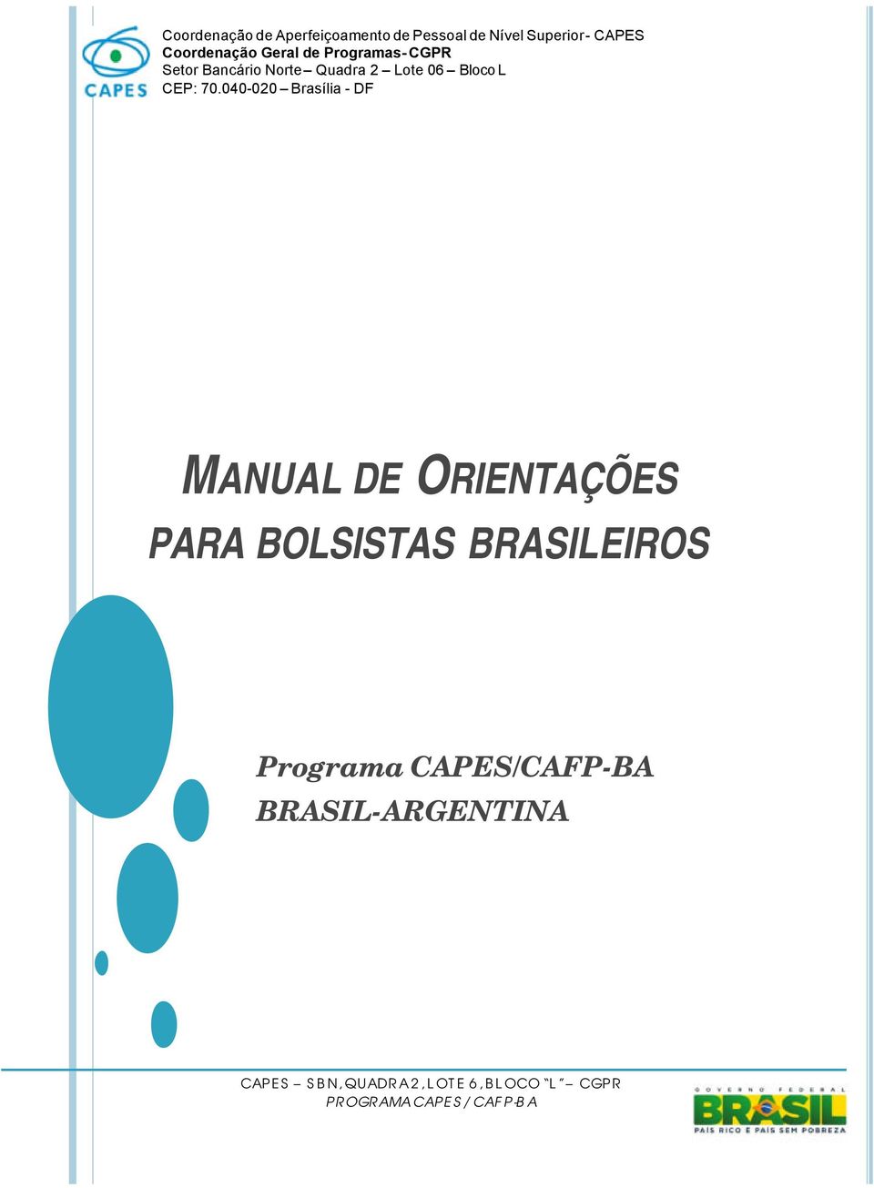 BRASILEIROS Programa CAPES/CAFP-BA