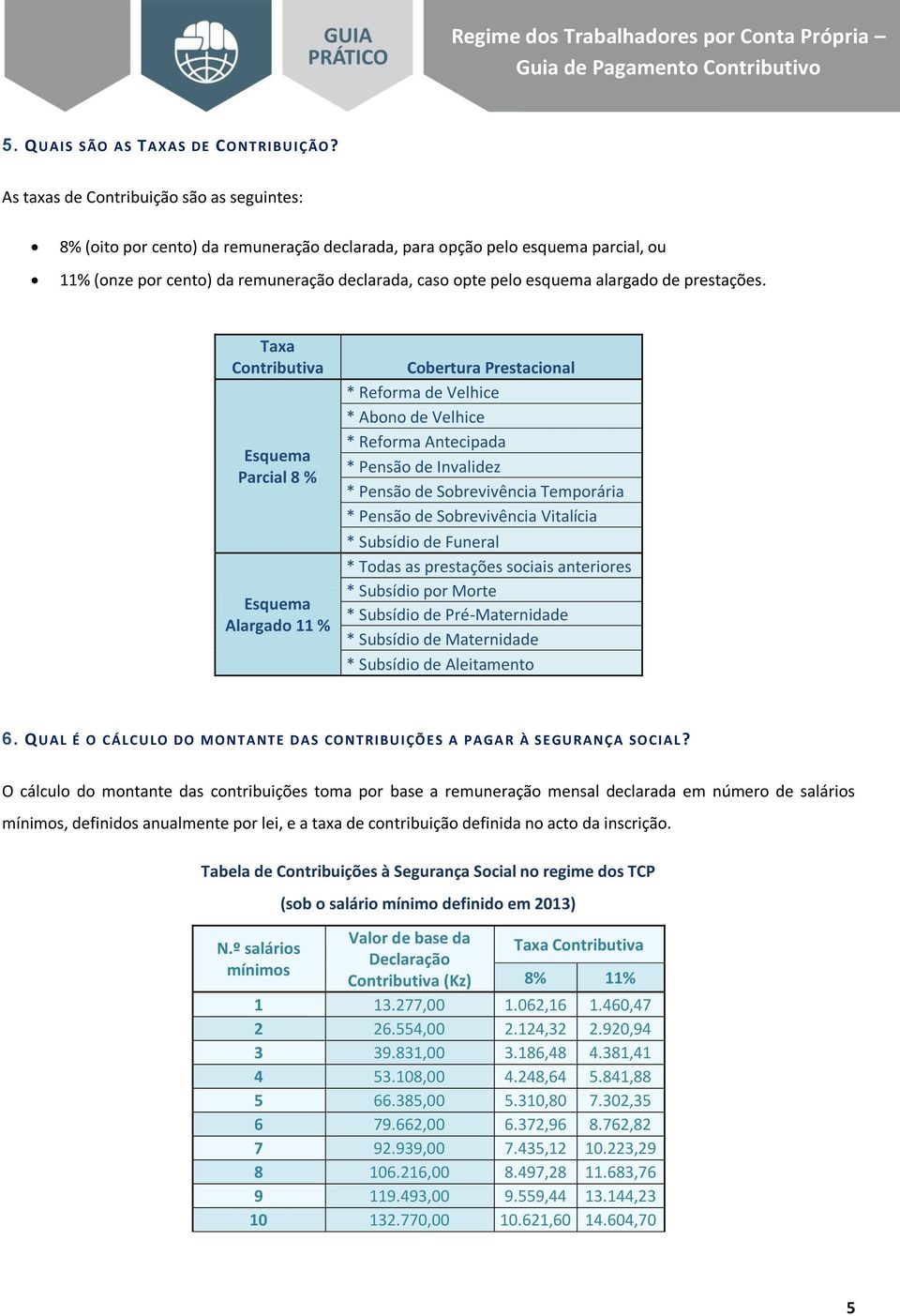 alargado de prestações.