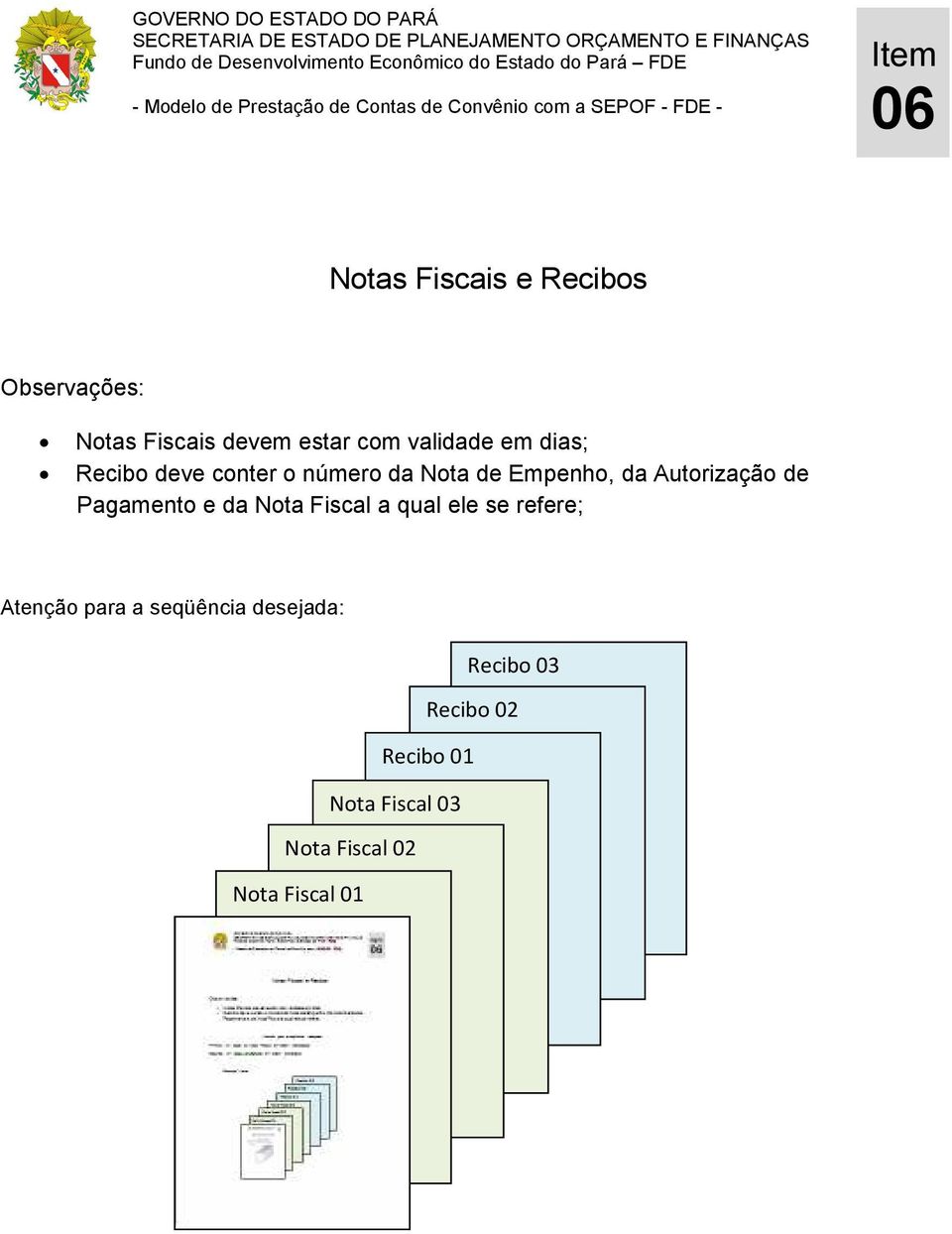 Nota de Empenho, da Autorização de Pagamento e da Nota Fiscal a qual ele se refere; Atenção