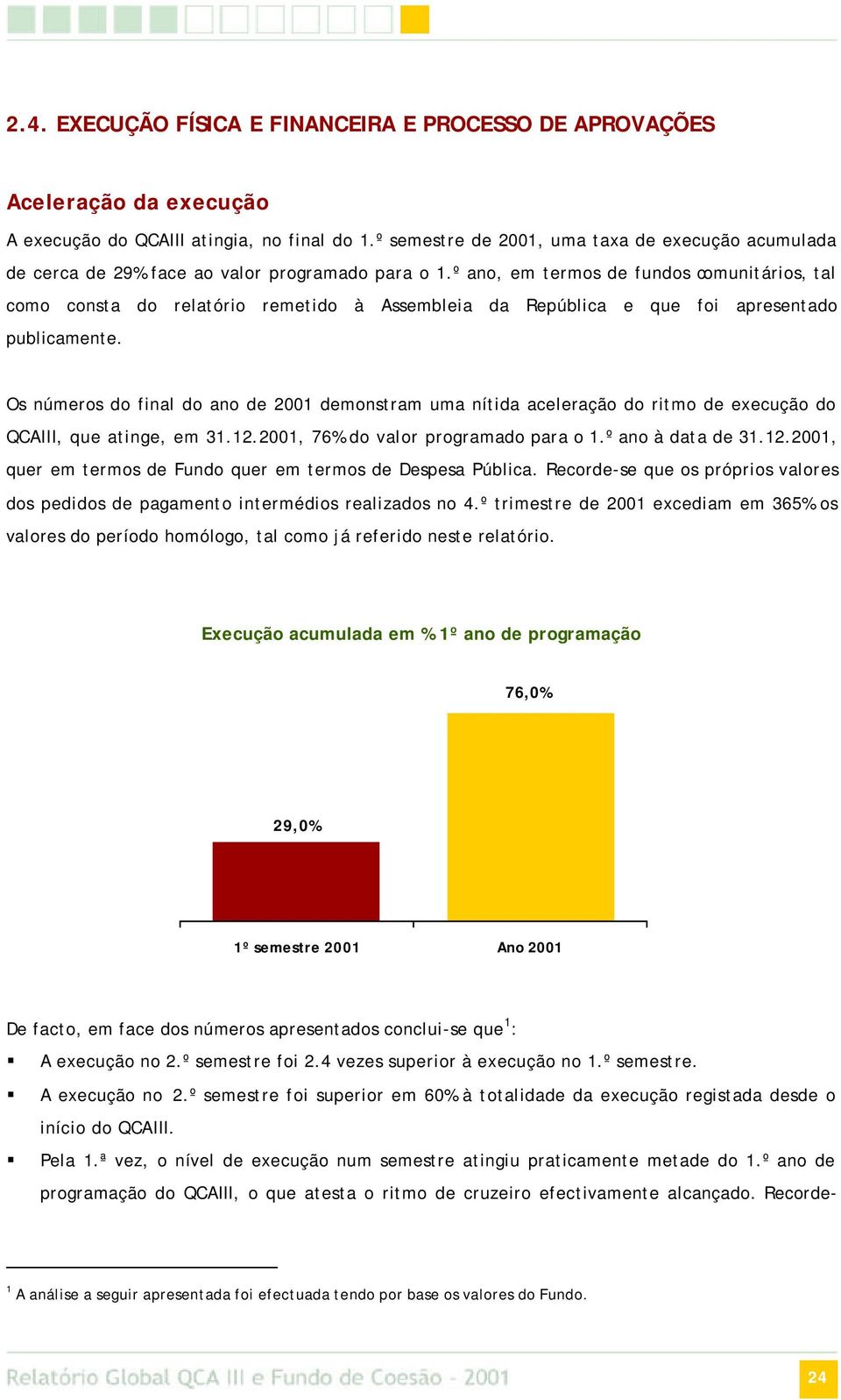 º ano, em termos de fundos comunitários, tal como consta do relatório remetido à Assembleia da República e que foi apresentado publicamente.