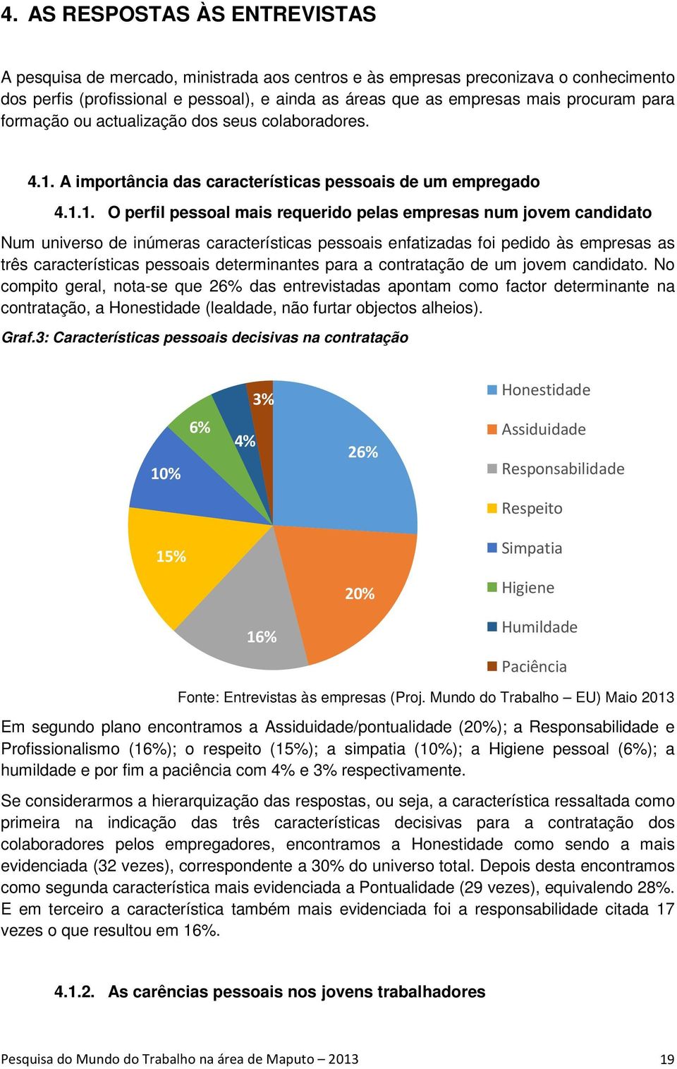 A importância das características pessoais de um empregado 4.1.