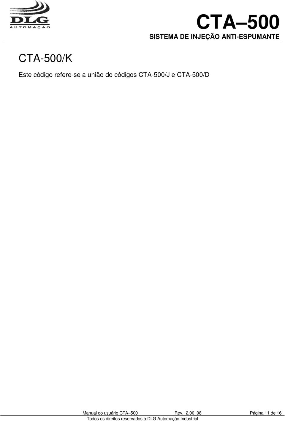 CTA-500/D Manual do usuário CTA