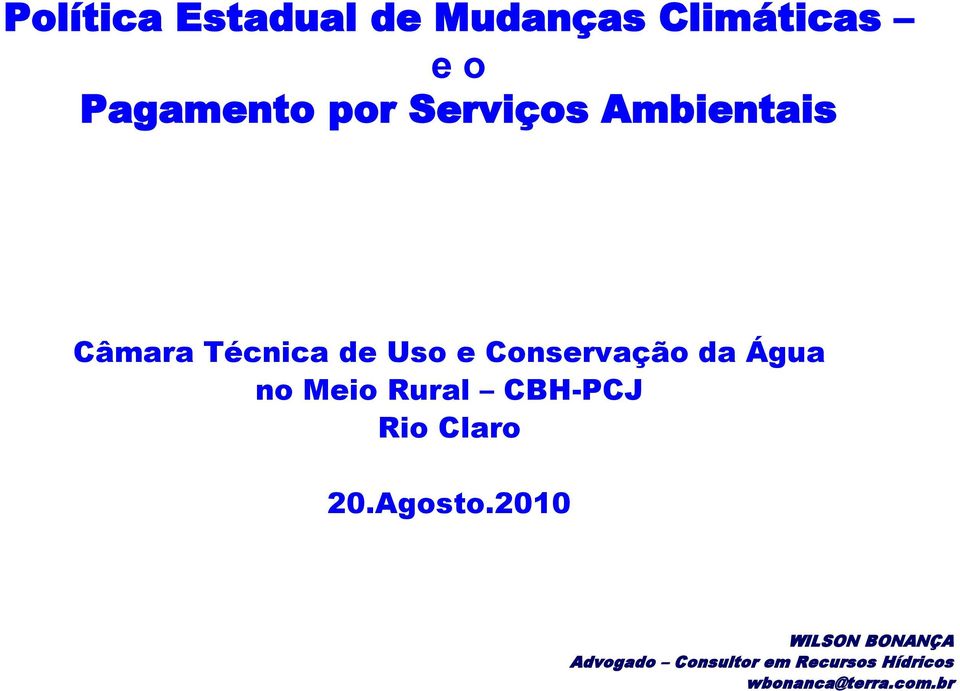 Água no Meio Rural CBH-PCJ Rio Claro 20.Agosto.