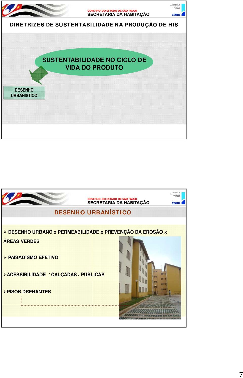 DESENHO URBANO x PERMEABILIDADE x PREVENÇÃO DA EROSÃO x ÁREAS VERDES