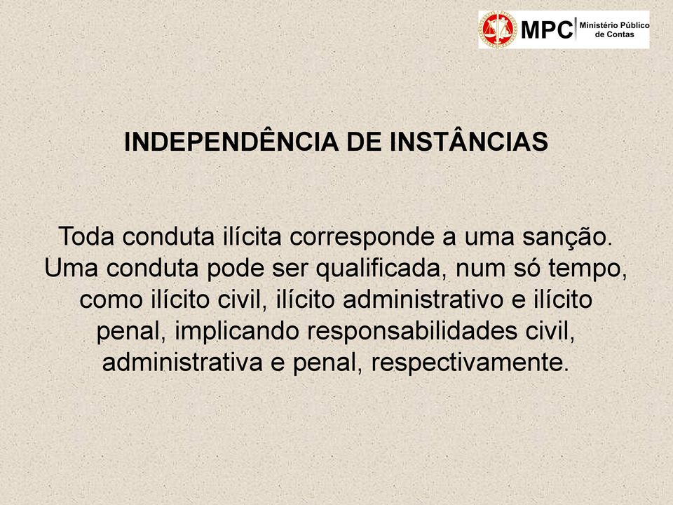 Uma conduta pode ser qualificada, num só tempo, como ilícito