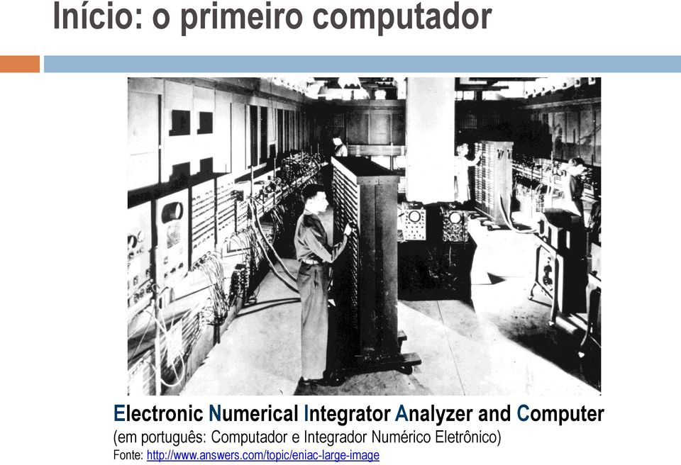 português: Computador e Integrador Numérico