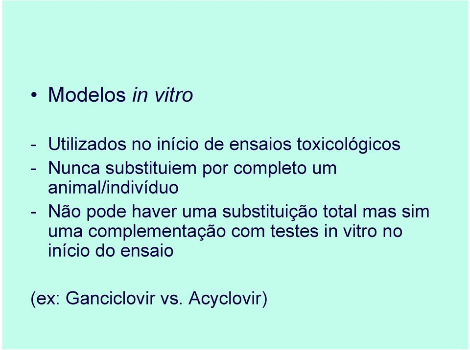 animal/indivíduo - Não pode haver uma substituição total mas