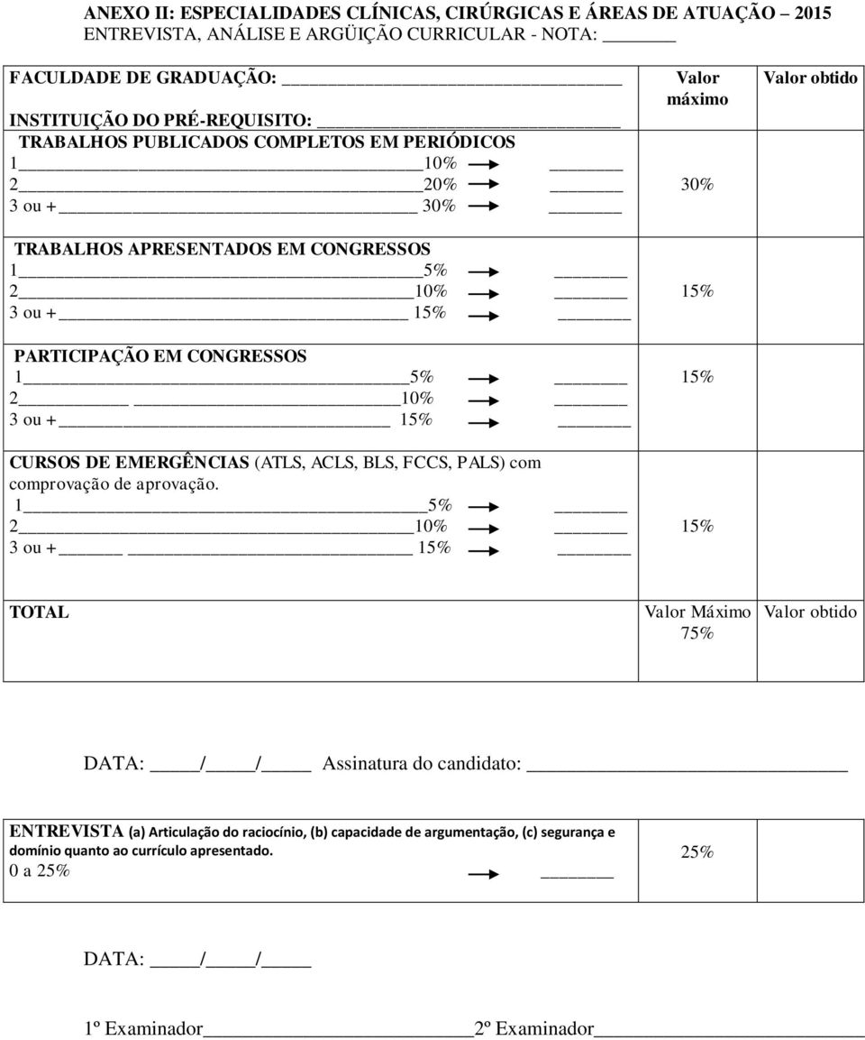 EMERGÊNCIAS (ATLS, ACLS, BLS, FCCS, PALS) com comprovação de aprovação.