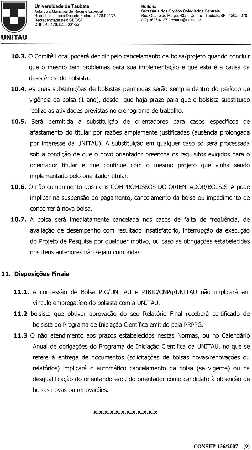 cronograma de trabalho. 10.5.