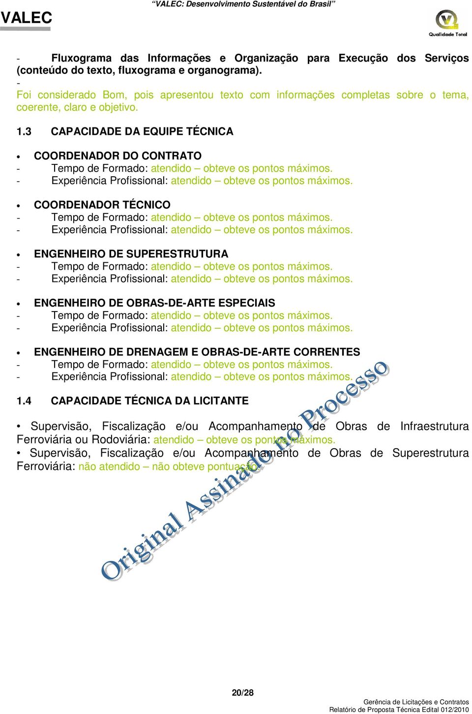 3 CAPACIDADE DA EQUIPE TÉCNICA COORDENADOR DO CONTRATO COORDENADOR TÉCNICO ENGENHEIRO DE SUPERESTRUTURA ENGENHEIRO DE OBRAS-DE-ARTE ESPECIAIS ENGENHEIRO DE DRENAGEM E