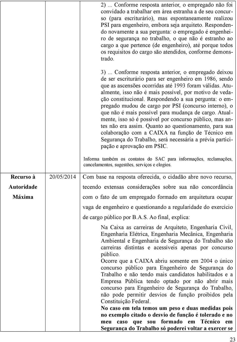 Respondendo novamente a sua pergunta: o empregado é engenheiro de segurança no trabalho, o que não é estranho ao cargo a que pertence (de engenheiro), até porque todos os requisitos do cargo são