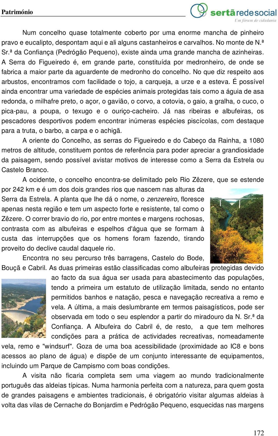 A Serra do Figueiredo é, em grande parte, constituída por medronheiro, de onde se fabrica a maior parte da aguardente de medronho do concelho.