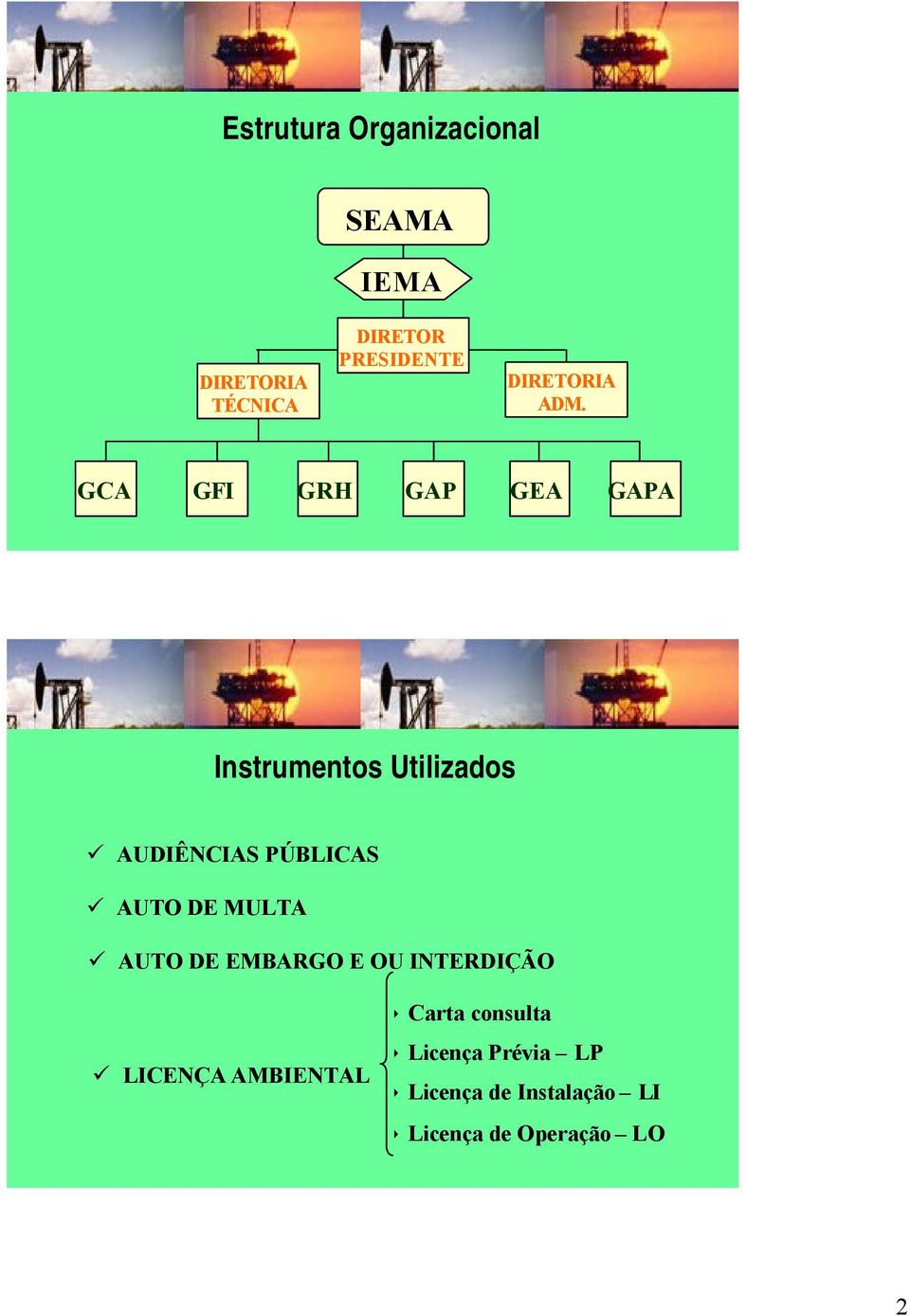 GCA GFI GRH GAP GEA GAPA Instrumentos Utilizados AUDIÊNCIAS PÚBLICAS AUTO