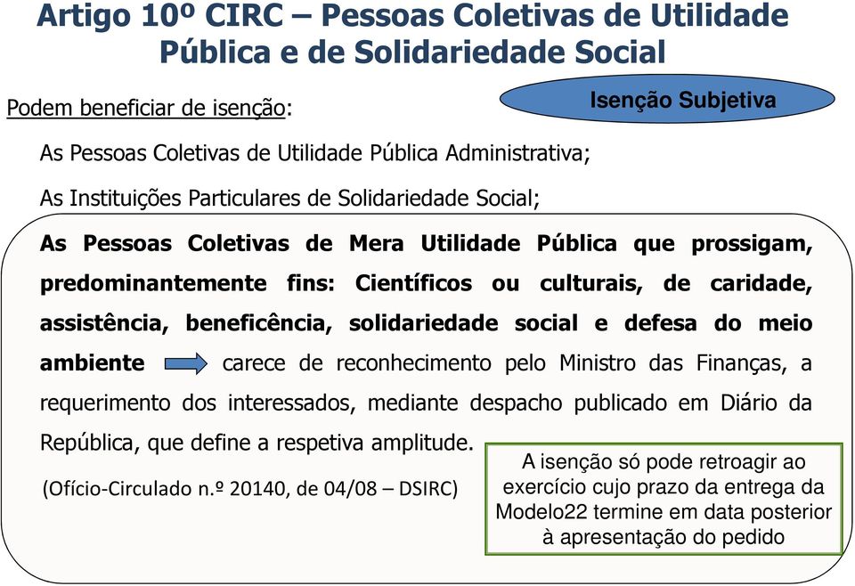 beneficência, solidariedade social e defesa do meio ambiente carece de reconhecimento pelo Ministro das Finanças, a requerimento dos interessados, mediante despacho publicado em Diário da