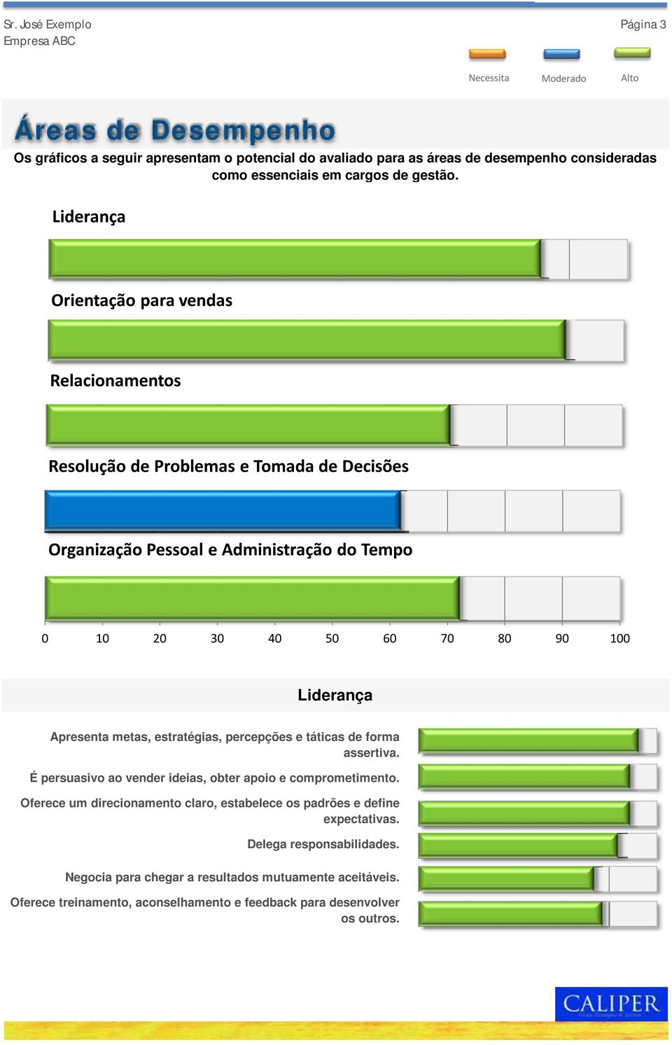 Liderança Orientação para vendas Relacionamentos Resolução de Problemas e Tomada de Decisões Organização Pessoal e Administração do Tempo Liderança Apresenta metas,