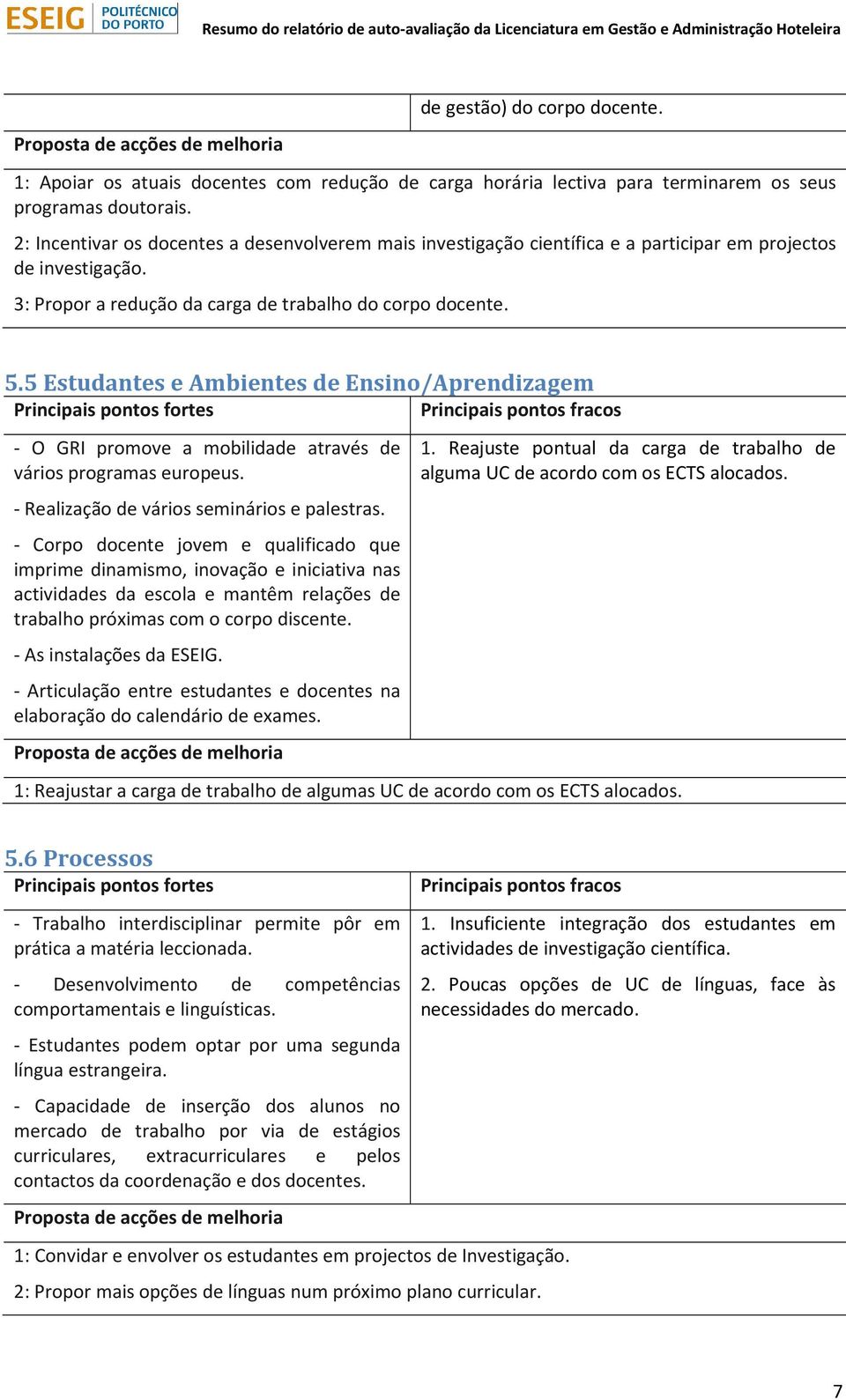 5 Estudantes e Ambientes de Ensino/Aprendizagem - O GRI promove a mobilidade através de vários programas europeus. - Realização de vários seminários e palestras.