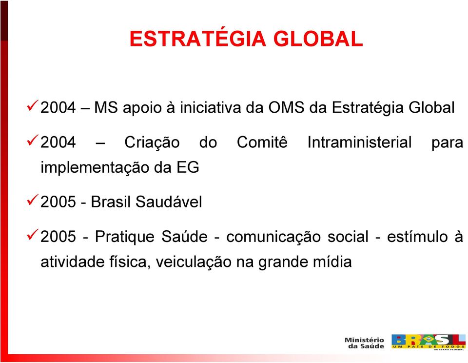 da EG 2005 - Brasil Saudável 2005 - Pratique Saúde - comunicação