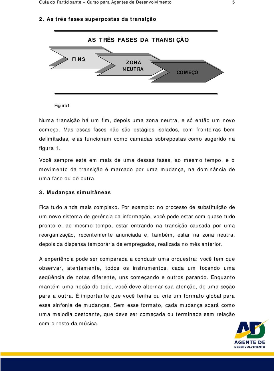 Mas essas fases não são estágios isolados, com fronteiras bem delimitadas, elas funcionam como camadas sobrepostas como sugerido na figura 1.