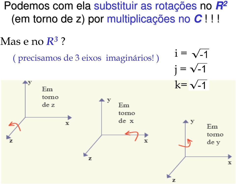 multiplicações no C!!! Mas e no R 3?