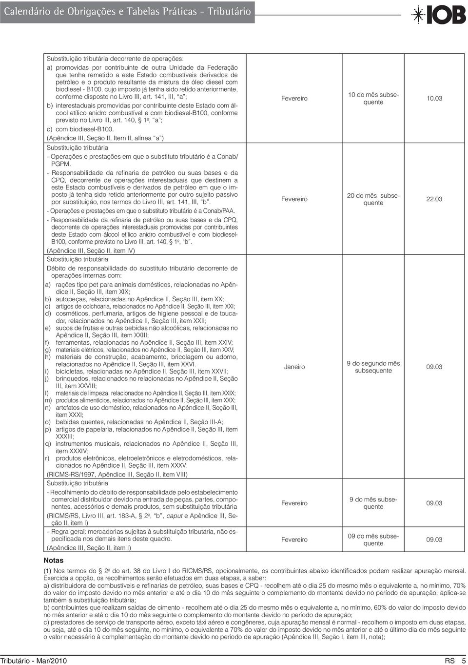 141, III, a ; b) interestaduais promovidas por contribuinte deste Estado com álcool etílico anidro combustível e com biodiesel-b100, conforme previsto no Livro III, art.