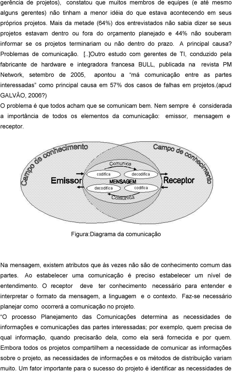 A principal causa? Problemas de comunicação. [.